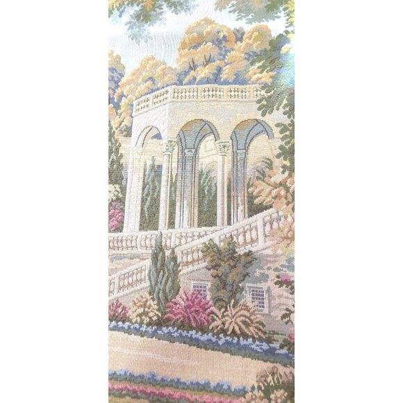 NWT Vintage European Corona Decor Garden Wall Tapestry w/Hooks 33-1/2" x 43" - Picture 7 of 14